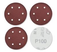 DIDATOOL Disque de Ponçage 225 mm, P40 à P400 Grain Papier pour Ponceuse, 40 Pcs 9 Pouces 6 Trous Papier Abrasif pour Ponceuse Girafe, Ponceuses de Murs et de Plafonds (P100,40PCS)