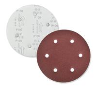 DIDATOOL Disque de Ponçage 225 mm, P40 à P400 Grain Papier pour Ponceuse, 40 Pcs 9 Pouces 6 Trous Papier Abrasif pour Ponceuse Girafe, Ponceuses de Murs et de Plafonds (P100,10PCS)