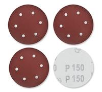 DIDATOOL Disque de Ponçage 225 mm, P40 à P400 Grain Papier pour Ponceuse, 40 Pcs 9 Pouces 6 Trous Papier Abrasif pour Ponceuse Girafe, Ponceuses de Murs et de Plafonds (P150,40PCS)