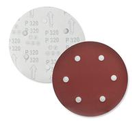DIDATOOL Disque de Ponçage 225 mm, P40 à P400 Grain Papier pour Ponceuse, 40 Pcs 9 Pouces 6 Trous Papier Abrasif pour Ponceuse Girafe, Ponceuses de Murs et de Plafonds (P320,10PCS)