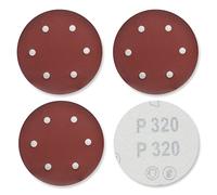 DIDATOOL Disque de Ponçage 225 mm, P40 à P400 Grain Papier pour Ponceuse, 40 Pcs 9 Pouces 6 Trous Papier Abrasif pour Ponceuse Girafe, Ponceuses de Murs et de Plafonds (P320,40PCS)