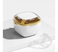 DIDATOOL Étui de prothèse transparent avec panier de rinçage amovible, étui pour le nettoyage, le trempage et le stockage des prothèses dentaires, protège-dents et dispositifs de retenue