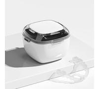 DIDATOOL Étui de prothèse transparent avec panier de rinçage amovible, étui pour le nettoyage, le trempage et le stockage des prothèses dentaires, protège-dents et dispositifs de retenue