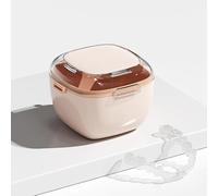 DIDATOOL Étui de prothèse transparent avec panier de rinçage amovible, étui pour le nettoyage, le trempage et le stockage des prothèses dentaires, protège-dents et dispositifs de retenue