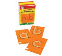 DIDAX Educational Resources Cartes tactiles, Lot de 28 Lettres en Papier abrasif, minuscules, 10,4 x 6,3 cm, Multicolore