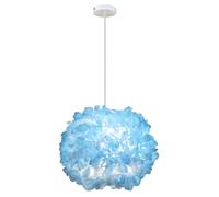 Diday Moderne Suspension Luminaire,30cm Lustre en Plumes Bleu E27 Lampe de Plafond Contemporain pour Enfants Salon Chambre
