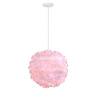 Diday Suspension Luminaire Moderne,E27 Lustre en Plumes Rose 30cm Lampe de Plafond pour Enfants Salon Chambre