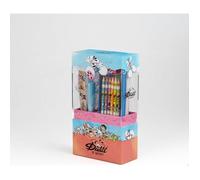 Diddl - A6 Writing Set 1 Notebook + 1 Pen + 1 Eraser + 1 Ruler + 6 Coloured Pencils + 1 Pencil Sharpener + 1 Pencil Case - Station