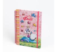 Diddl Cahier à Spirale A5 Rose, Diddlina, Élastique Pailleté, 80 Pages, Motif Oiseaux et Fleurs