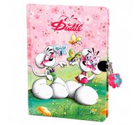 Diddl - Journal secret Journal Intime Rose avec Cadenas - Papeterie Mignonne pour Enfant ou Fan Nostalgique Années 90 - Cahier à Secrets à Cacher