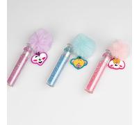 DIDDL - Lip Gloss Glitter Pompon Diddl - Gloss Pailleté Avec Pompon Fluffy - Cosmétique Enfant Parfumé - 3 Coloris Aléatoires (Rose, Mauve ou Bleu) Diddl Is Back - 1 Unité