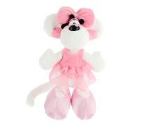 DIDDL - Peluche Diddlina en Robe Ballerina 20cm - Peluche Souris Années 90-100% Recyclée - Doudou Mignon Écoresponsable - Idée Cadeau Enfant & Fan Vintage Danse & Classique - Doudou Tutu Rose