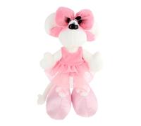 Diddl - Peluche Diddlina en Robe Ballerina 30cm - Peluche Souris Années 90 - Tutu Rose et Chaussons - 100% Recyclée Écoresponsable - Cadeau Enfant & Fan Vintage - Jouet Doux et Mignon
