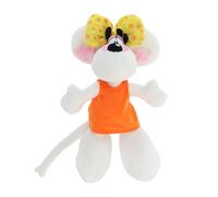 Diddl - Peluche Diddlina en Robe Orange 30cm - Peluche Souris Années 90 - Doudou Vintage Mignonne - 100% Recyclée et Écoresponsable - Jouet Doux Idée Cadeau Enfant & Fan