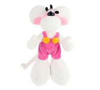 Diddl - Peluche en Salopette Rose 30cm - Fabrication 100% Recyclée - Peluche Douce et Collector - Cadeau Écoresponsable Enfant & Nostalgie Années 90 - Cadeau Doudou Souris