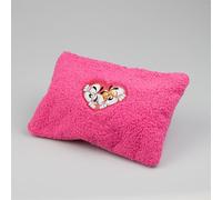 DIDDL - Pochette peluche Diddl - 23,5x1x16,5 cm - Pochette Rose En Matière Peluche Douce - Logo Cœur Avec Personnages Sur Le Devant - 1 Poche Zippée Pratique - Idéale Rangement