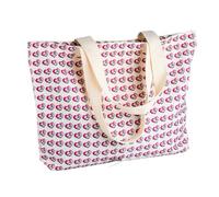 Diddl - Totebag Magic Pattern, Sac Cabas en Lin et Coton, Sac Motif Coeur, Fermeture Éclair, Idée Cadeau Fan Nostalgique des Années 90
