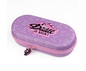 Diddl - Trousse 3D 20x10x6 cm - Plumier Zippé Mauve et Rose - Logo en Relief 3D - Trousse À Crayons avec Filet Intérieur pour Deuxième Poche - Idéale École et Loisirs