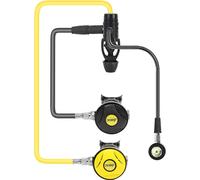 DIDEEP Kit de détendeur de plongée, valve de premier étage, manomètre, jaune