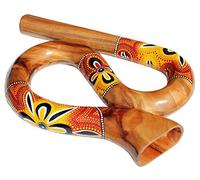 Didgeridoo Didgeridoo Didge Did104 Corne de voyage ronde Jaune/orange