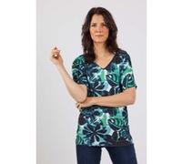 DIDI Loose V-tee Faye Print Offwhite With Blue Planes Print Taille: 34 | T-shirts Outlet | Femme | Bleu