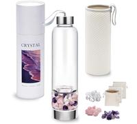 DiDiBirDi Bouteille d'eau en cristal de 500 ml, étanche et portable