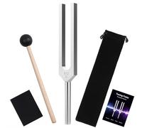 DiDiBirDi Diapason 512 Hz en alliage d'aluminium, adapté pour la thérapie par le son, le yoga, la méditation et la relaxation, équipé d'un marteau en silicone et d'un sac en tissu noir