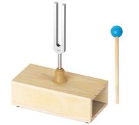 DiDiBirDi Diapason en alliage d'aluminium 440 Hz avec marteau en silicone avec boîte de résonance en bois, peut être utilisé pour le yoga, la méditation et les chakras