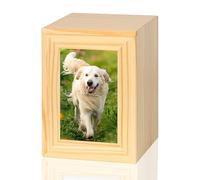DiDiBirDi Urne funéraire en bois pour animaux de compagnie, boîte commémorative pour animaux de compagnie, avec cadre photo, urne pour chien ou chat, urne pour chat (50 kg)