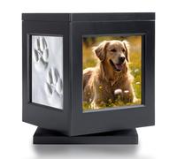 DiDiBirDi Urne pour animaux de compagnie, urne pour chien avec cadre photo, souvenirs, urne pour chat avec sac de rangement pour cendres, urne pour chien de 35 kg avec tampon encreur - Cadeau
