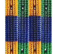 DiDiBirDi Vieh - Lot de 4 brosses à gratter pour le dos des animaux de la ferme - Brosse à gratter semi-circulaire pour bovins, moutons, chevaux, 16 vis