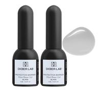 DIDIER LAB - Fiber Base Coat Vernis Semi Permanent Glass Set - Base Gel Fortifiant pour Ongles avec Vitamines et Minéraux - Vernis Gel UV Flexible avec Formule Fibres Auto-nivelante - 2x10ml
