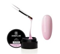 DIDIER LAB Fiber Gel Construction Ongle UV Auto Egalisant - Milky Pink - Sans HEMA - Builder Gel UV LED Ultra-Résistant pour Ongles en Gel Réparations Remplissages & Extensions - 50g