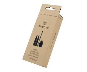 DIDIER LAB Hybrid Kit Teinture Sourcils et Cils - Light Brown - Coloration Sourcils & Cils avec Effet Teinté Peau jusqu’à 10 Jours et Tenue Poils jusqu’à 6 Semaines - 4 Teintes Disponibles