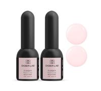 Didier Lab - Rubber Base Coat Vernis Semi Permanent Milky Pink - Vernis à Ongles Semi Permanent - Vernis Gel UV Semi Permanent - Nail Art Gel - Gel Ongle UV - French Manucure - Gel Polish - 2x10ml