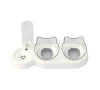 DIDILLX Distributeur d'eau automatique innovant pour animaux de compagnie avec deux bols pour nourrir et boire Bol transparent pour chats et chiens
