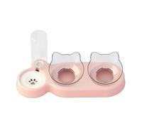 DIDILLX Distributeur d'eau automatique innovant pour animaux de compagnie avec deux bols pour nourrir et boire Bol transparent pour chats et chiens