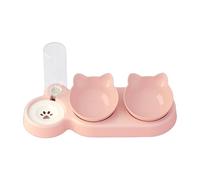 DIDILLX Distributeur d'eau automatique innovant pour animaux de compagnie avec deux bols pour nourrir et boire Bol transparent pour chats et chiens