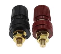 DIDILLX Paire de bornes de batterie en cuivre solide avec écrou en laiton Connecteur électrique Convient pour les câbles de 6 mm 8 mm Connecteur de borne de batterie