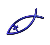 DIDILLX Savior Ichthys Autocollants de voiture en forme de poisson religieux pour fenêtre, ordinateurs portables et bagages