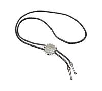 DIDILLX Western Rodeos Bolotie réglable en cuir PU cordon vintage collier cravate chaîne avec pendentif en métal pour homme et femme, Rope Total Length:100cm, Métal