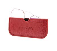 DIDINSKY Lunettes de Lecture sans Barrettes anti-lumière bleue pour hommes et femmes. Lunettes de vue flexibles antireflet incassables. Red +1.0 - HERMITAGE ROUND