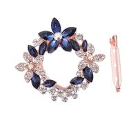 Didiseaon 1 Boucle Fixe Pour Écharpe Broche De Fête En Zircon Bleu Support D'Écharpe En Alliage