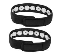 Didiseaon 1 Ensemble 2 Pièces Ceinture de de tête courroie masseurs électriques ceinture lombaire de coton Black