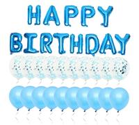 Didiseaon 1 ensemble Ballons Anniversaire Adorables Décorations de Fête Aluminium et Kit de Ballons Bleu pour Décorations de Fête et Photos