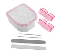 Didiseaon 1 Ensemble Bol de Trempage Poussoir Acier et Brosse Outils de Ongles pour Débutants