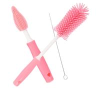 Didiseaon 1 ensemble Brosse de Nettoyage pour Bouteilles avec Manche Long Ensemble de Nettoyage Rotatif Silicone pour Biberons et Tasses pour Éliminer Taches Tenaces et Accéder Aux Coins