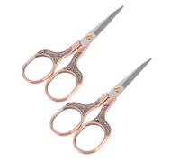 Didiseaon 1 Jeu Ciseaux De Précision Vintage Outils De Manucure Nail Art Coupe Ongle Coupe-ongles Golden Acier Inoxydable 2 Pièces