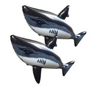 Didiseaon 1 Jeu Gonflable Forme De Requin pour Piscine Décoration Thématique Animaux Durable 2 Pièces