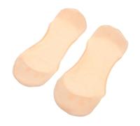 Didiseaon 1 paire Chaussettes Femmes Antidérapantes Ultra Fines Coton pour Socquettes Invisibles avec Talons Hauts Couleur Nude
